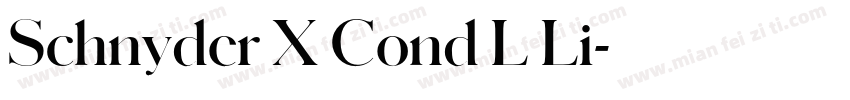 Schnyder X Cond L Li字体转换